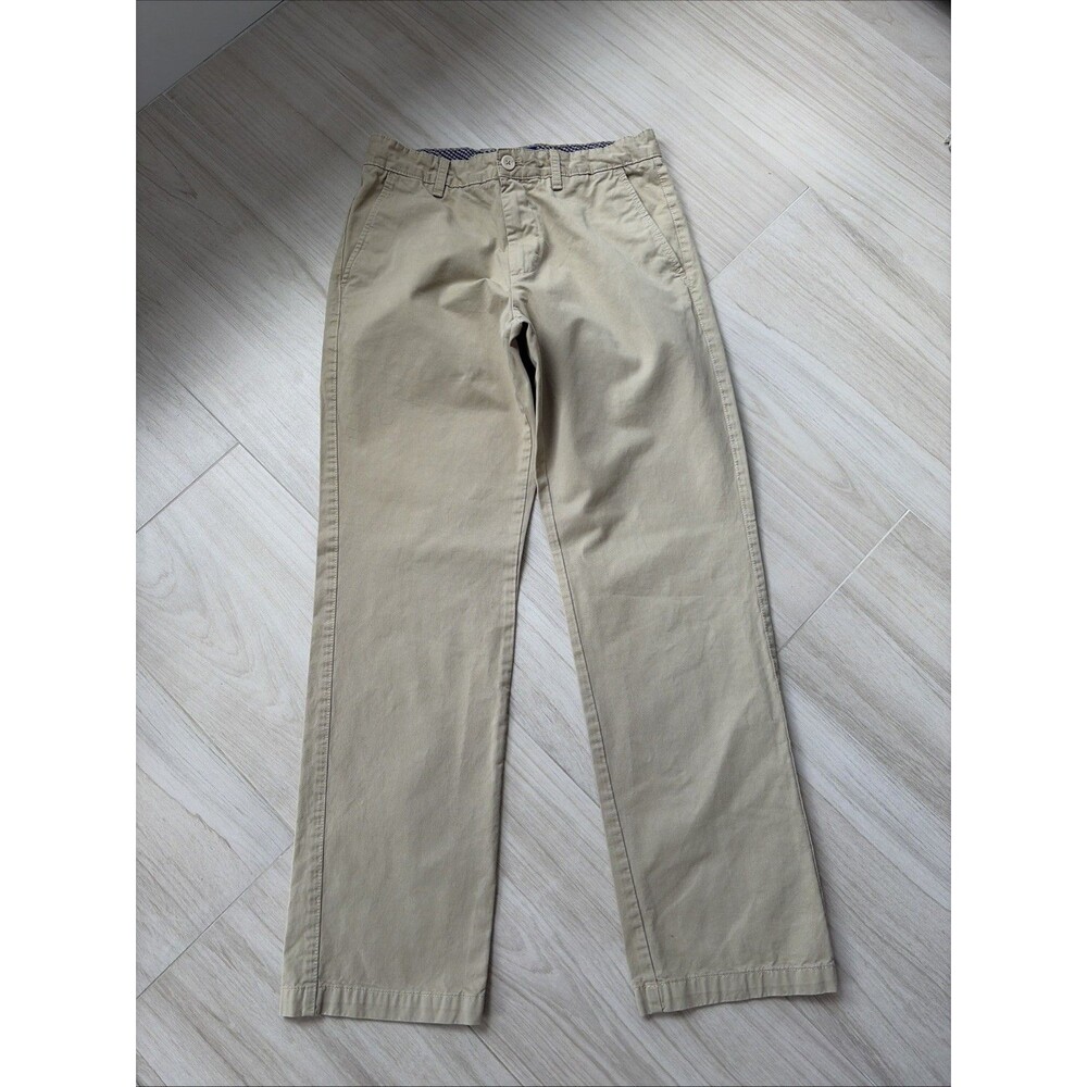 Charleston Threads Straight Chino Mens 30x32 Khaki Beige 100% Cotton Pants HOCO